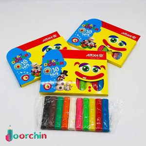 خمیر 10 رنگ مقوایی آریا _ عمده فروشی لوازم تحریر جورچین