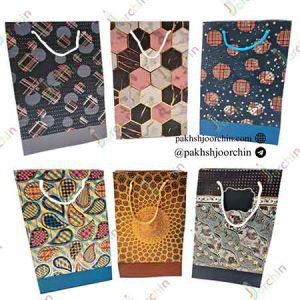 ساک دستی طلا کوب سایز3 _ کد 2535 _خرید عمده لوازم تحریر