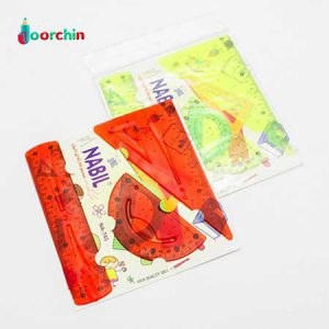 ست خط کش ژله ای 3 تیکه نابیل _ لوازم تحریر عمده جورچین