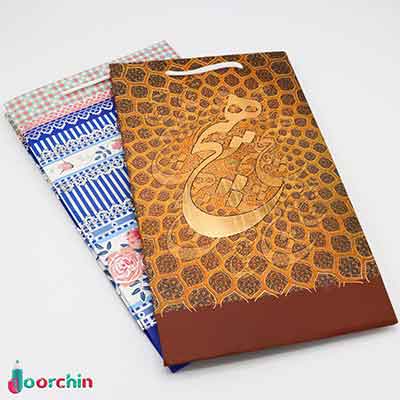 ساک دستی طلاکوب سایز5 عمودی کد 2992 _ عمده فروشی لوازم تحریر جورچین