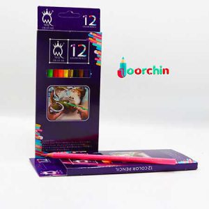 مداد رنگی 12رنگ مقوایی ام کیو _ کد 3113 _ لوازم تحریر عمده جورچین