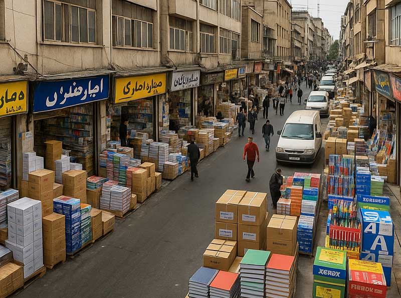 بازار عمده‌فروشی لوازم تحریر تهران