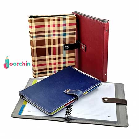 کلاسور 100برگ چرم پلاستیک شفیعی62 _ کلاسور عمده