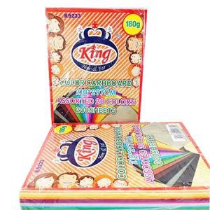 خرید عمده مقوارنگی 20رنگ 250 گرم king با بهترین قیمت