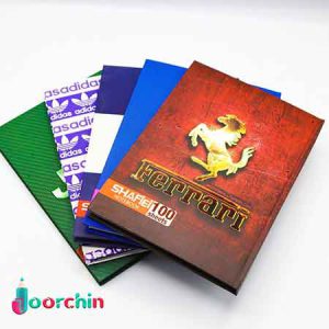 دفتر 100 برگ ته دوخت طرح برند شفیعی(56جلدی) _کد 2750 _ لوازم تحریر عمده جورچین