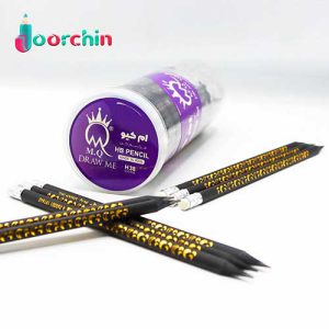 مداد مشکی ذغالی ام کیو بدنه مشکی سری H38 _ کد 3084 _ پخش لوازم تحریر جورچین
