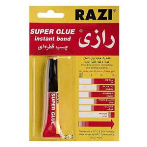 چسب قطره ای رازی _ کد 925 _ پخش لوازم تحریر جورچین