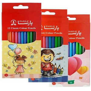 مداد-رنگی-12رنگ-پارسا _ خرید عمده مدادرنگی